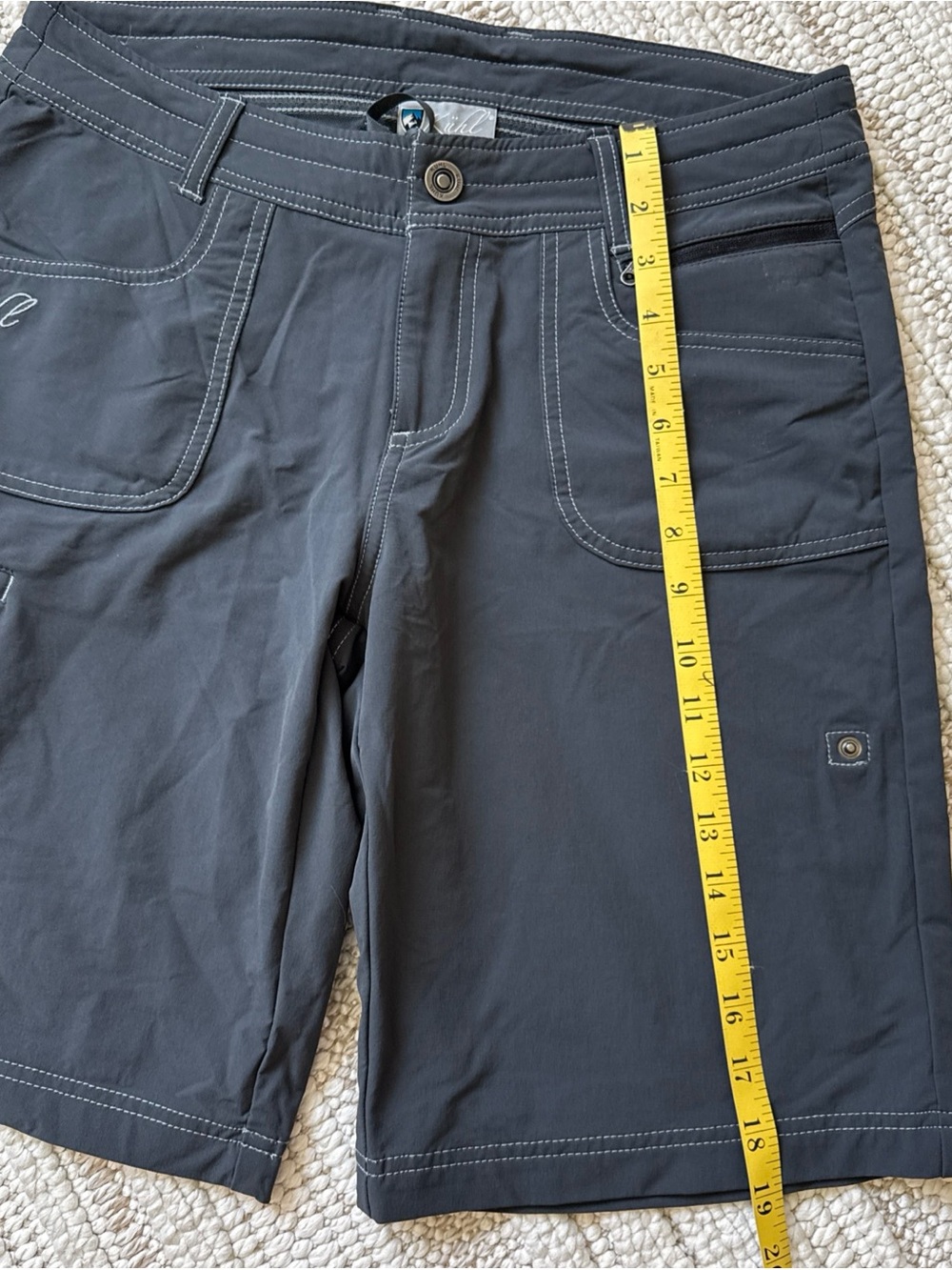 KUHL Women's Size 8 Grey Stretch Roll Up Cuff Hiking Shorts Outdoors Hiking - Picture 8 of 16